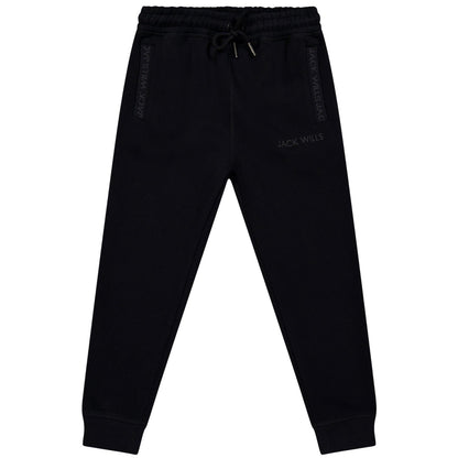 Black - Front - Jack Wills Childrens-Kids Jacquard Slim Joggers