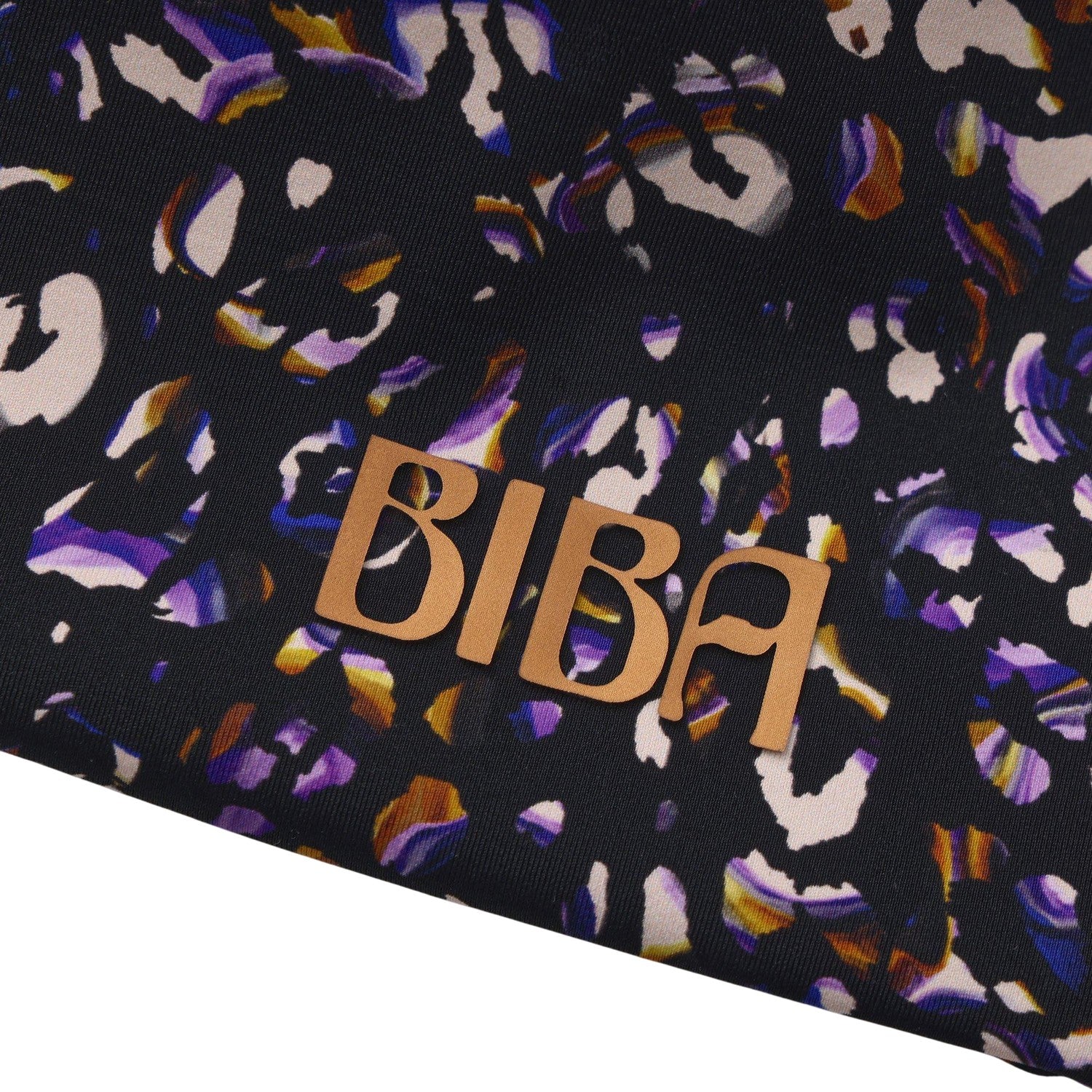 Black - Pack Shot - Biba Womens-Ladies Move Leopard Print V Neck Sports Bra