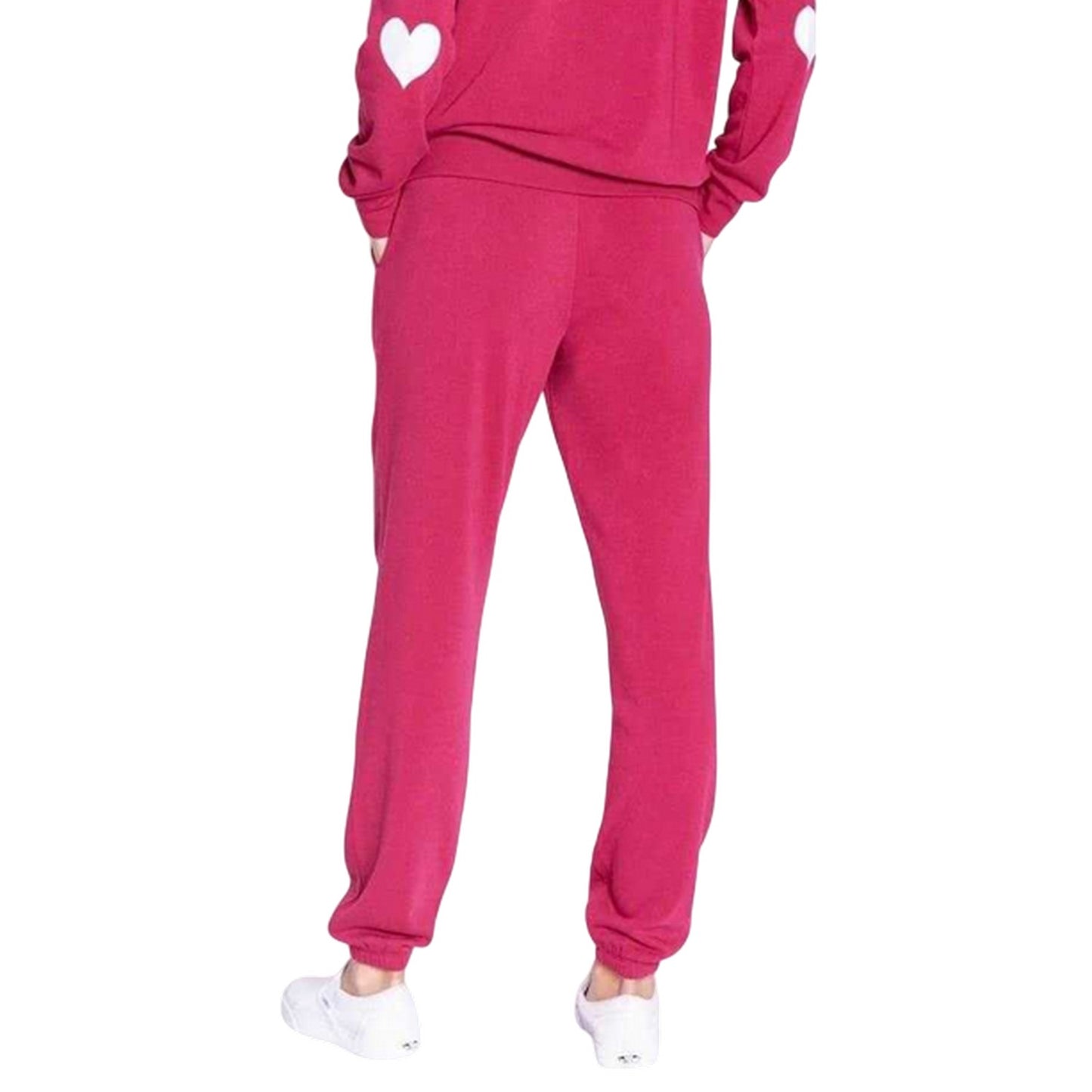 Raspberry - Back - PJ Salvage Womens-Ladies Loved Jogging Bottoms