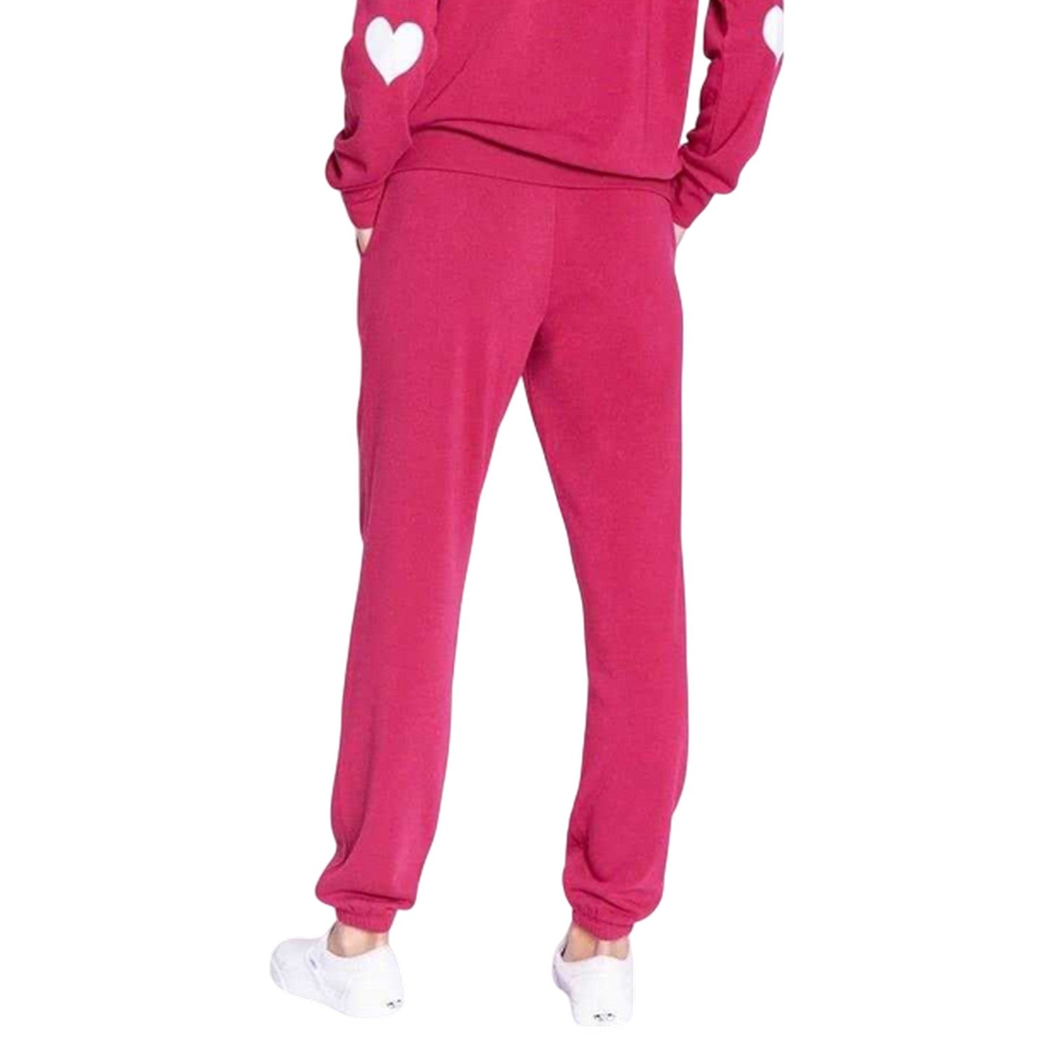 Raspberry - Back - PJ Salvage Womens-Ladies Loved Jogging Bottoms