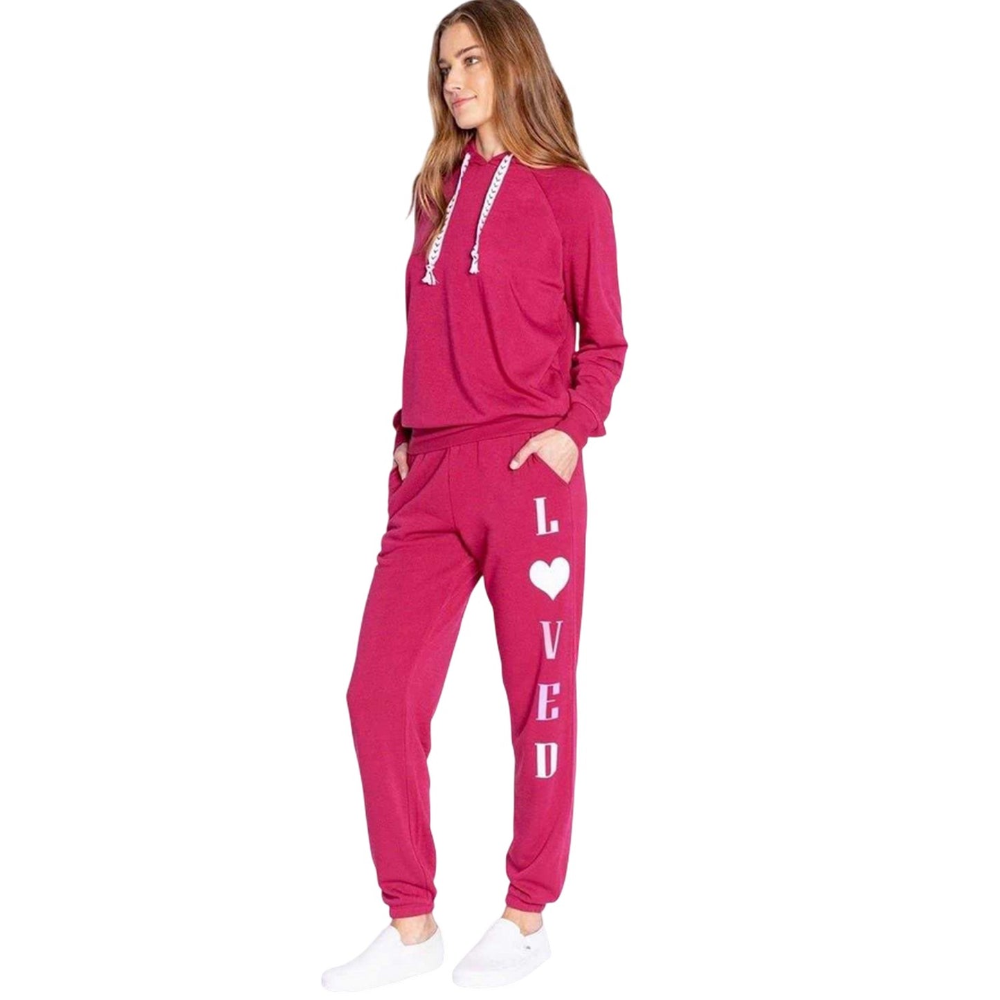 Raspberry - Lifestyle - PJ Salvage Womens-Ladies Loved Jogging Bottoms