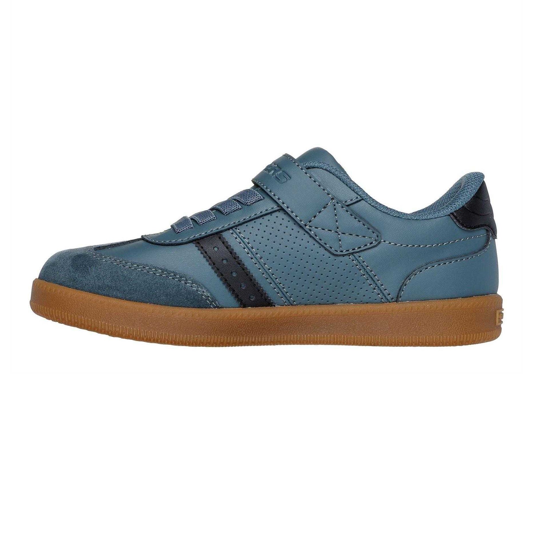Slate - Back - Skechers Boys Zinger Street Suede Trainers