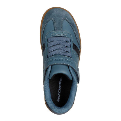 Slate - Side - Skechers Boys Zinger Street Suede Trainers