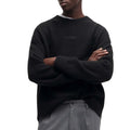 Black - Lifestyle - Hugo Mens Seese Logo Oversized Sweatshirt