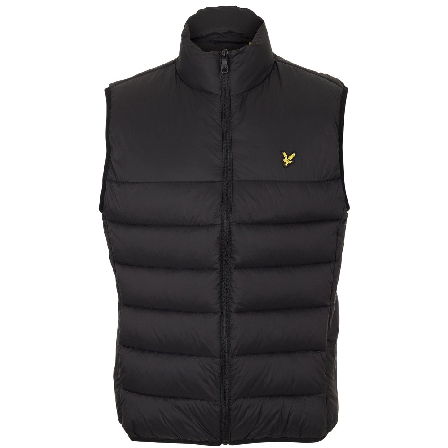 Jet Black - Front - Lyle & Scott Mens Logo Insulated Quilted Gilet