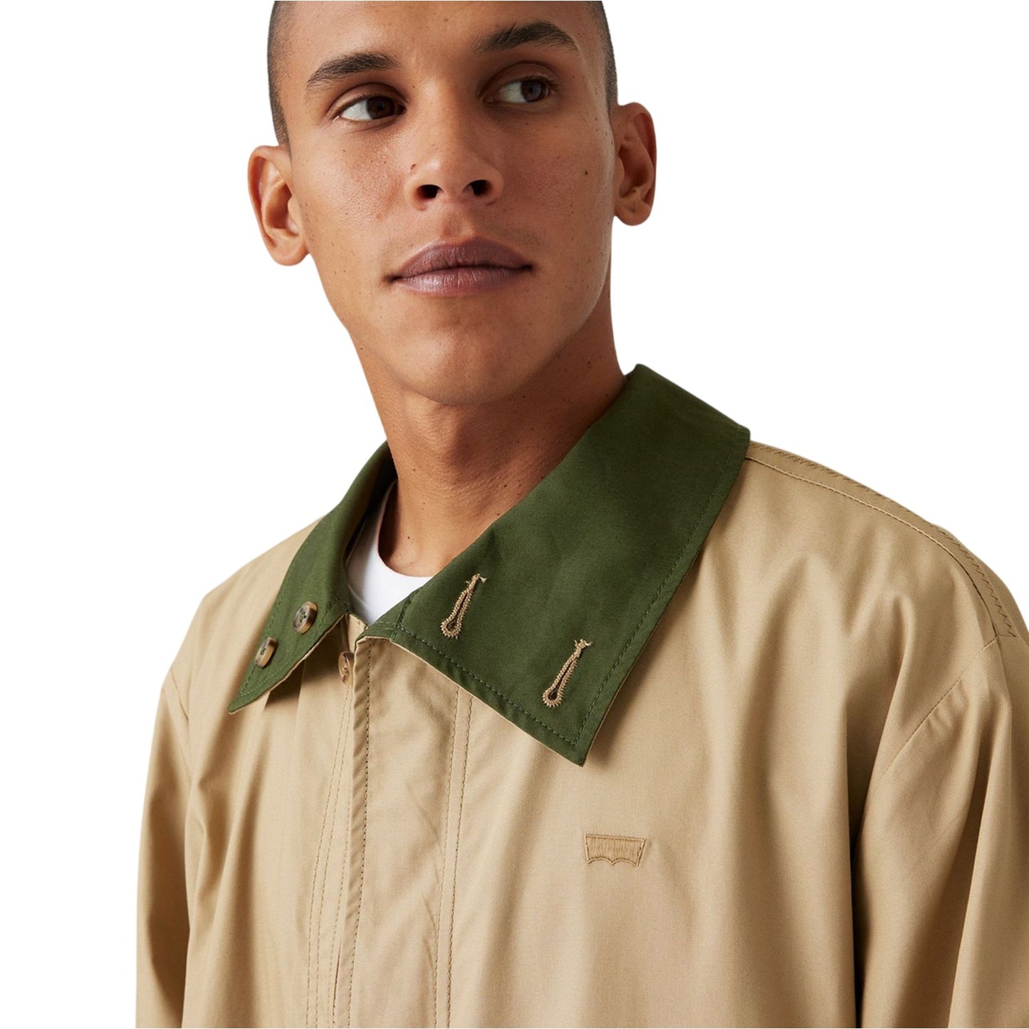Gold-Blue-Green Print - Side - Levis Mens Rex Colour Block Regular Jacket