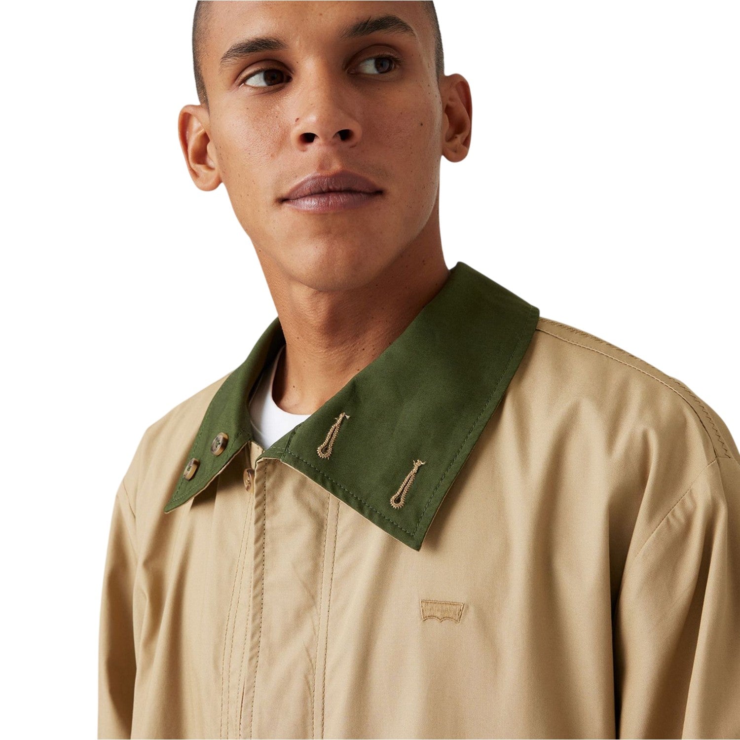 Gold-Blue-Green Print - Side - Levis Mens Rex Colour Block Regular Jacket