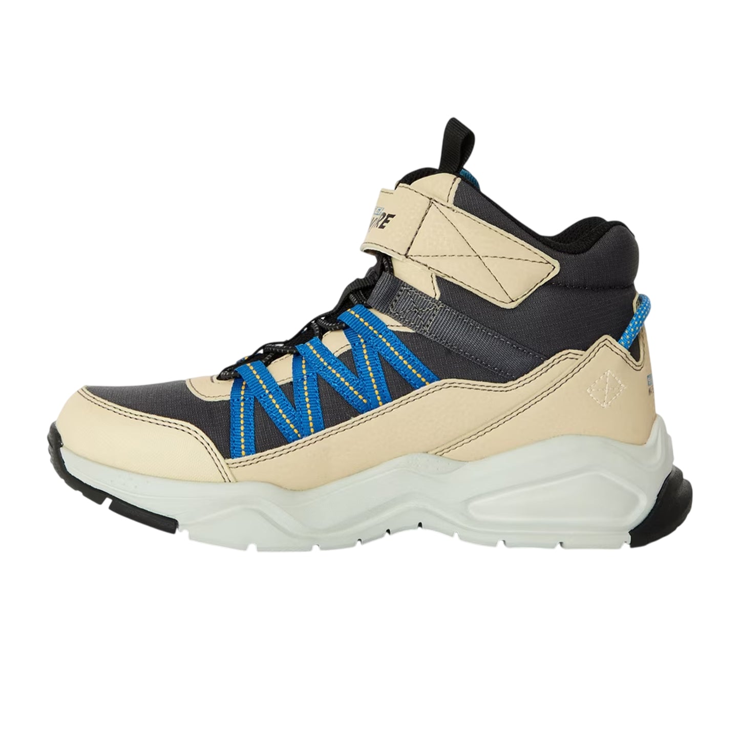 Taupe-Blue - Back - Skechers Childrens-Kids Air Adventure Hiking Boots