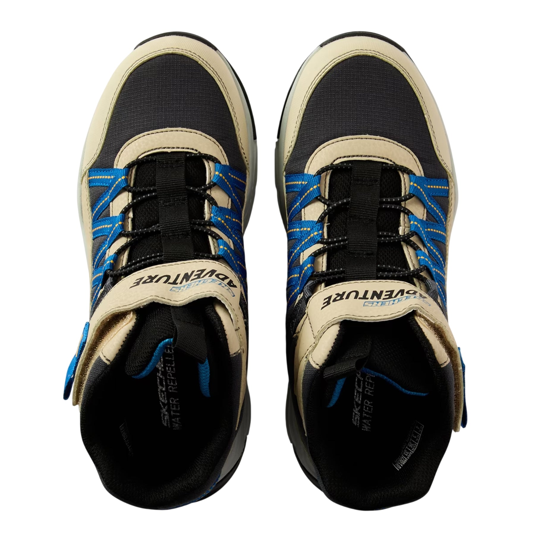Taupe-Blue - Lifestyle - Skechers Childrens-Kids Air Adventure Hiking Boots