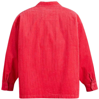 Raspberry - Back - Levis Mens Skate Corduroy Relaxed Fit Overshirt