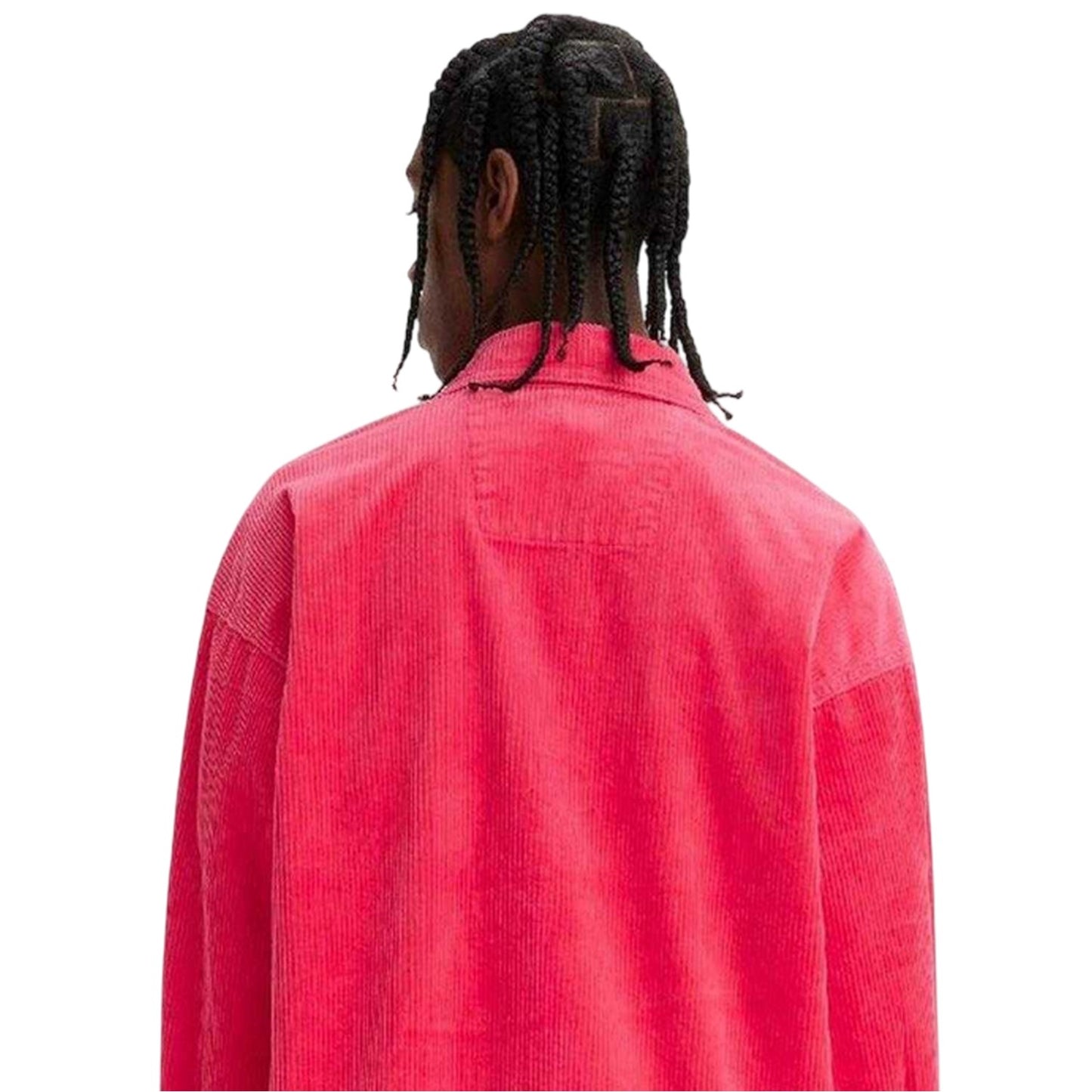 Raspberry - Side - Levis Mens Skate Corduroy Relaxed Fit Overshirt