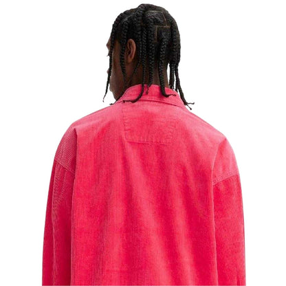 Raspberry - Side - Levis Mens Skate Corduroy Relaxed Fit Overshirt