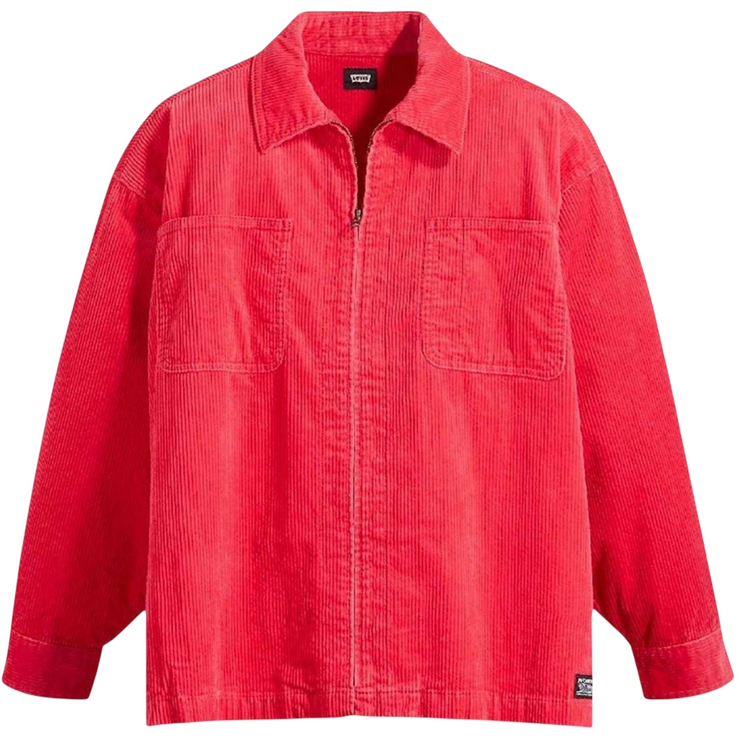 Raspberry - Front - Levis Mens Skate Corduroy Relaxed Fit Overshirt