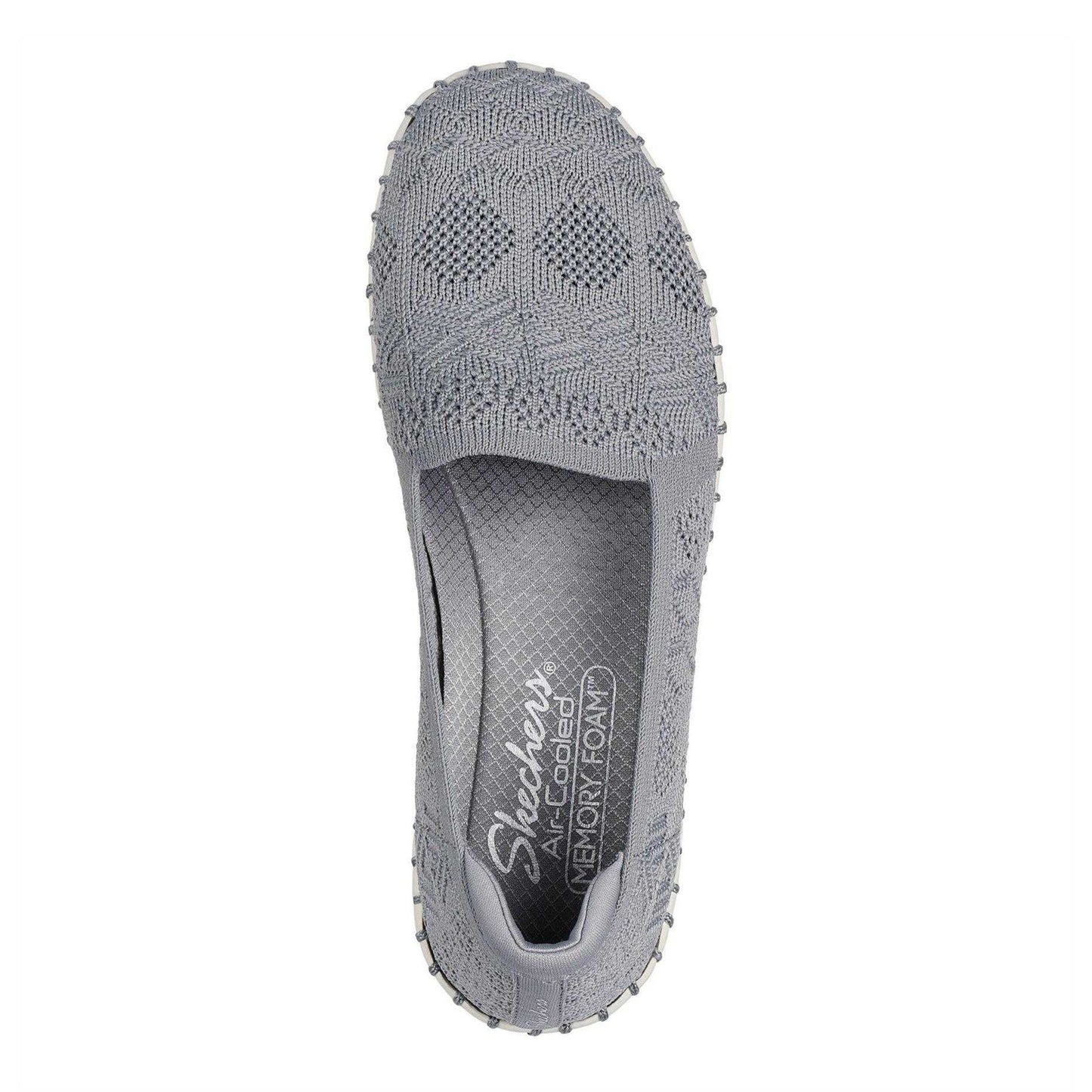 Grey - Side - Skechers Womens-Ladies Sepulveda Crochet Trainers