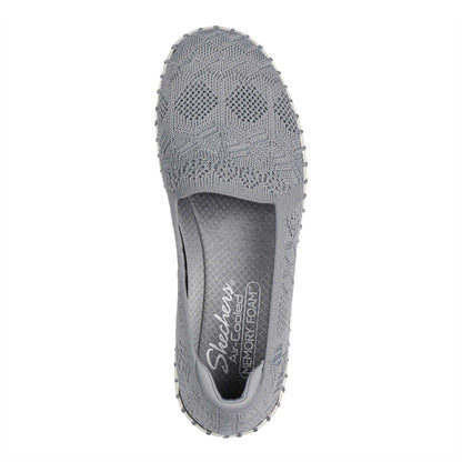 Grey - Side - Skechers Womens-Ladies Sepulveda Crochet Trainers