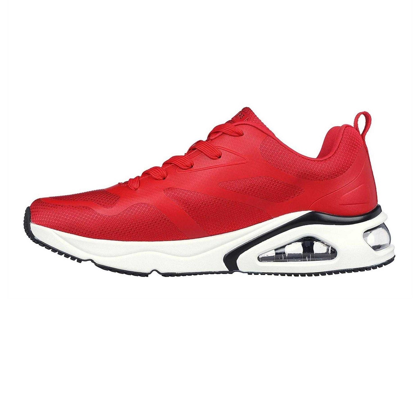 Red - Back - Skechers Mens Overlay Trainers