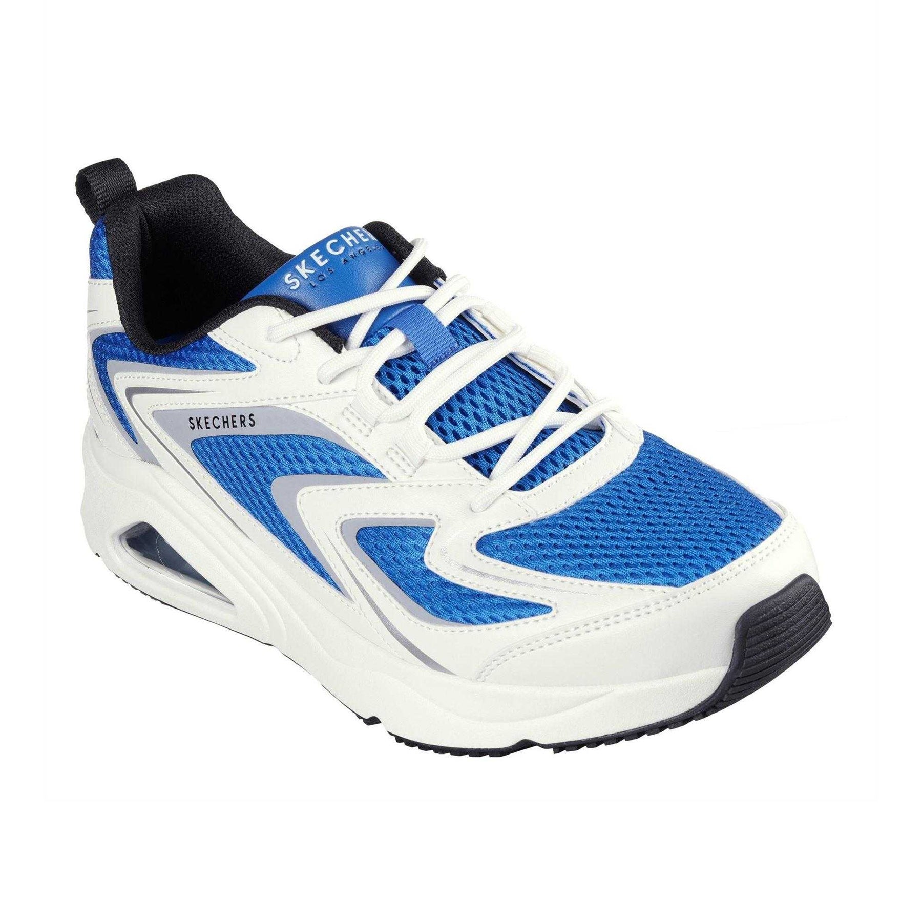White-Blue - Pack Shot - Skechers Mens Overlay Trainers