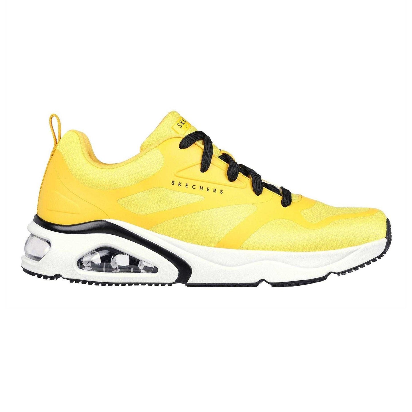Yellow - Front - Skechers Mens Overlay Trainers