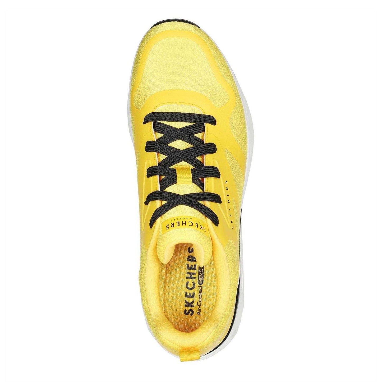 Yellow - Side - Skechers Mens Overlay Trainers