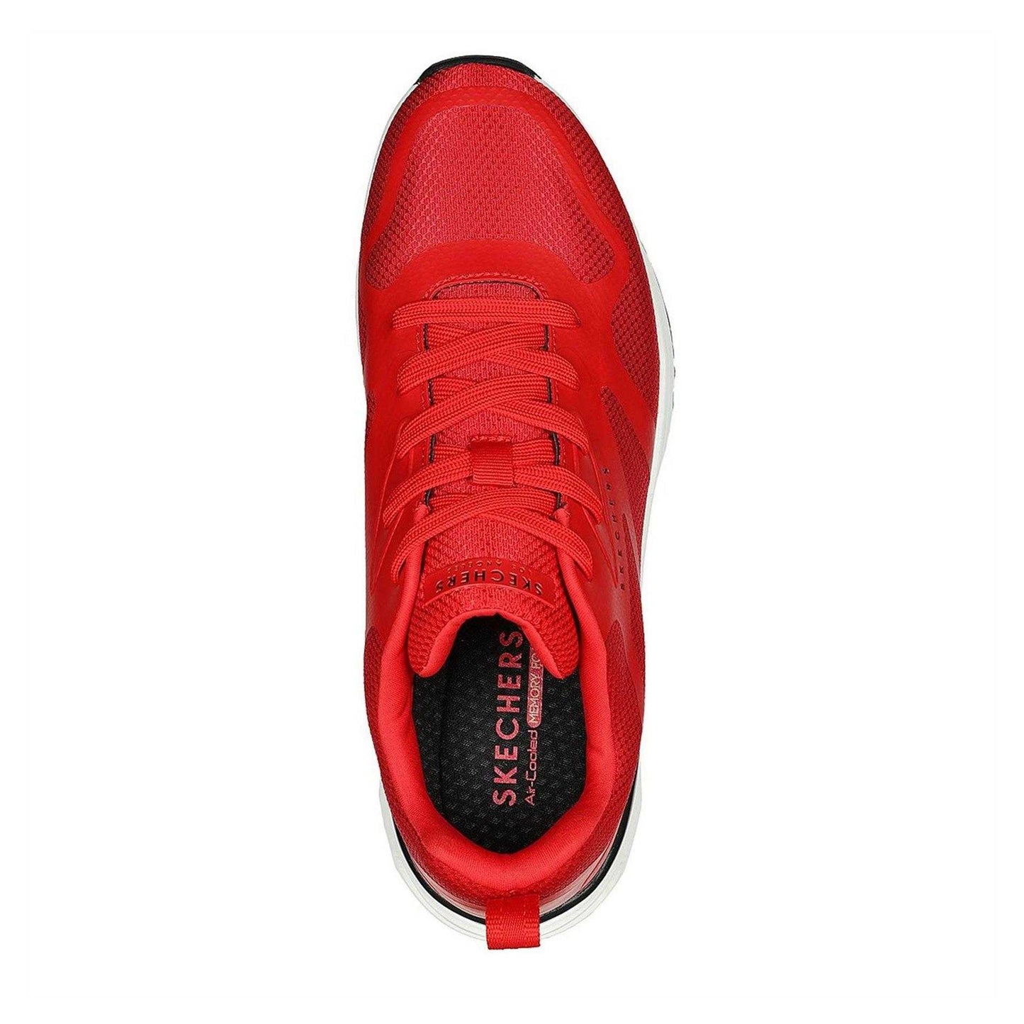 Red - Side - Skechers Mens Overlay Trainers