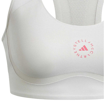 Chalk-Pearl - Side - Adidas Womens-Ladies Stella McCartney TruePurpose Medium Support Sports Bra