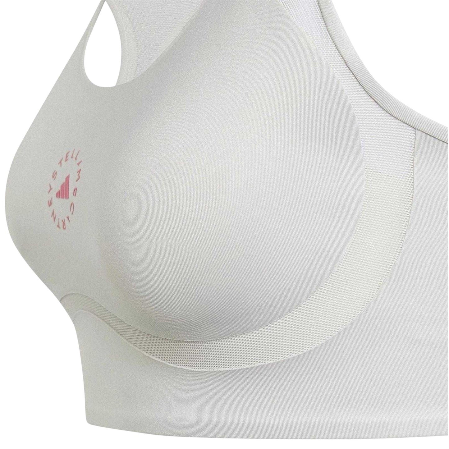 Chalk-Pearl - Lifestyle - Adidas Womens-Ladies Stella McCartney TruePurpose Medium Support Sports Bra