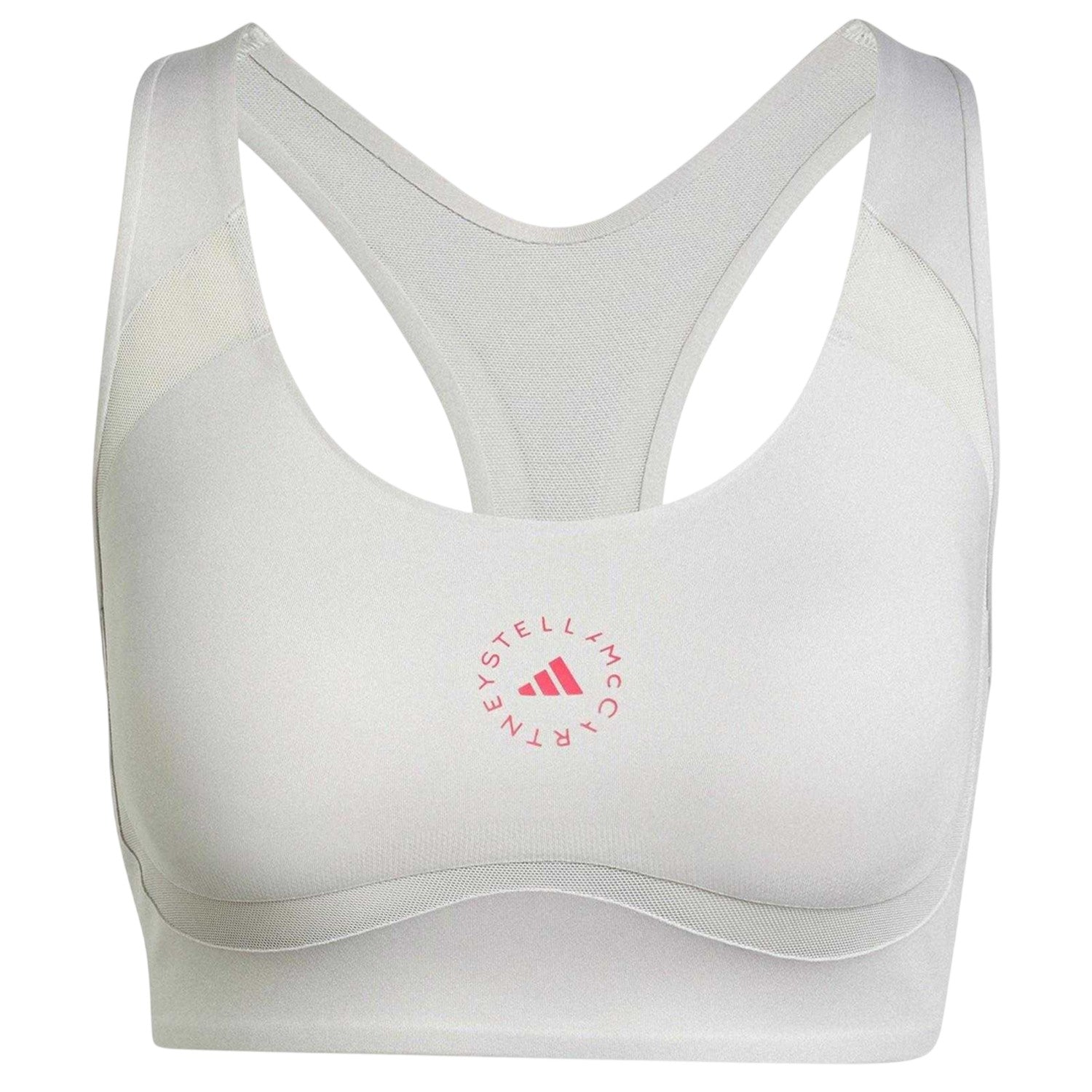 Chalk-Pearl - Front - Adidas Womens-Ladies Stella McCartney TruePurpose Medium Support Sports Bra