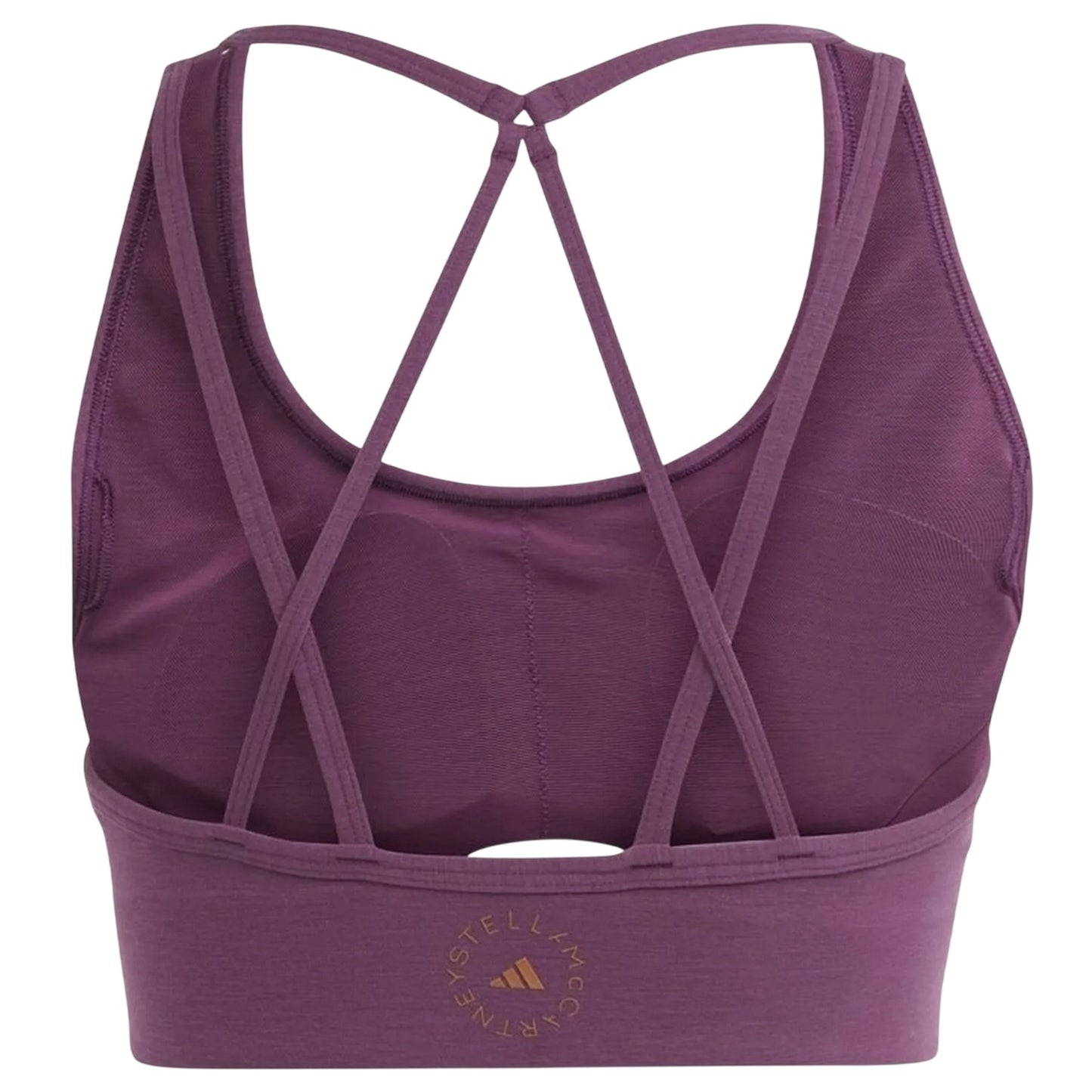 Red - Back - Adidas Womens-Ladies Stella McCartney TrueStrength Cut Out Medium Impact Sports Bra