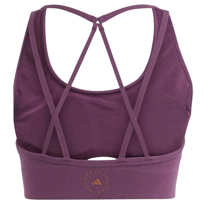 Red - Back - Adidas Womens-Ladies Stella McCartney TrueStrength Cut Out Medium Impact Sports Bra