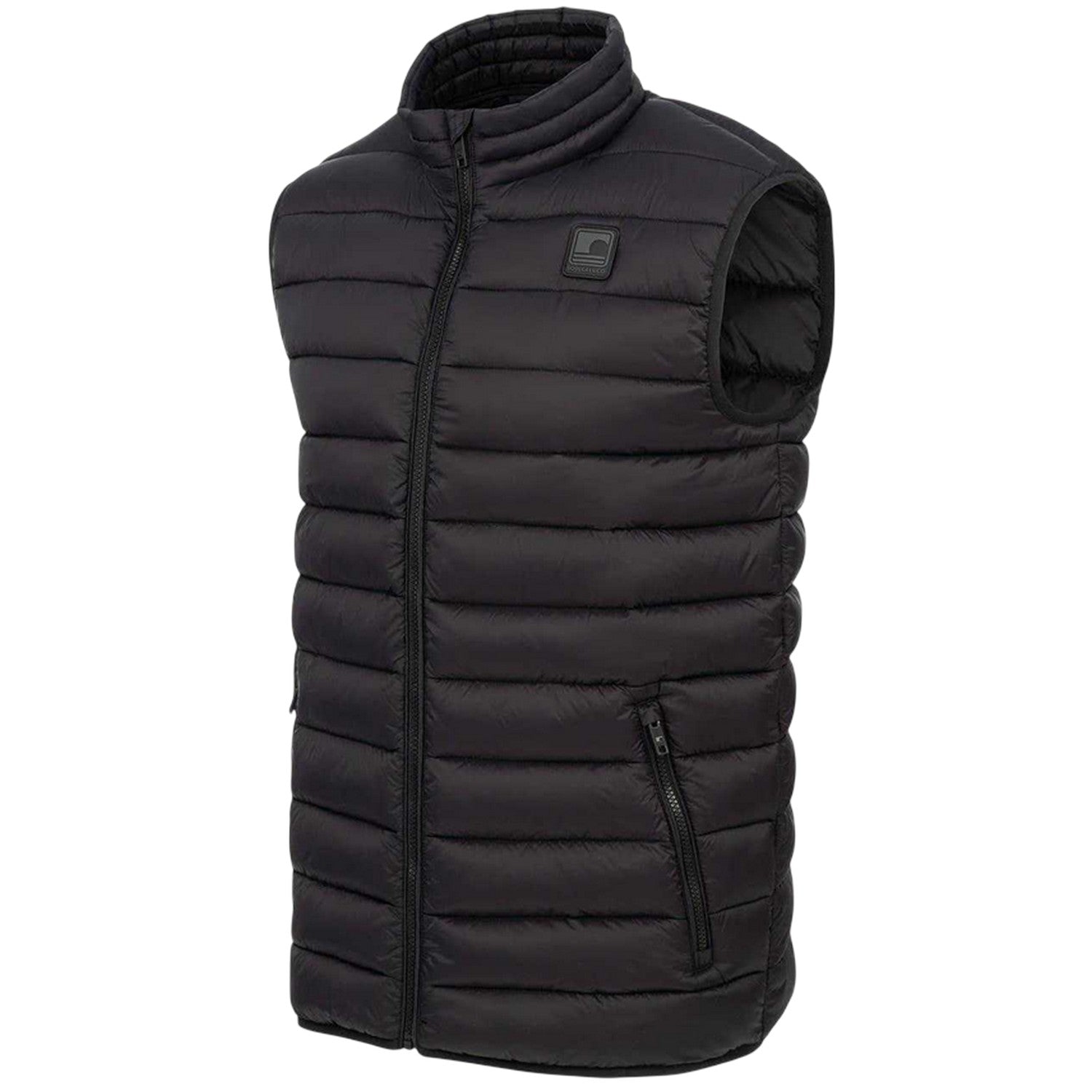Black - Pack Shot - SoulCal Mens Micro Quilted Gilet