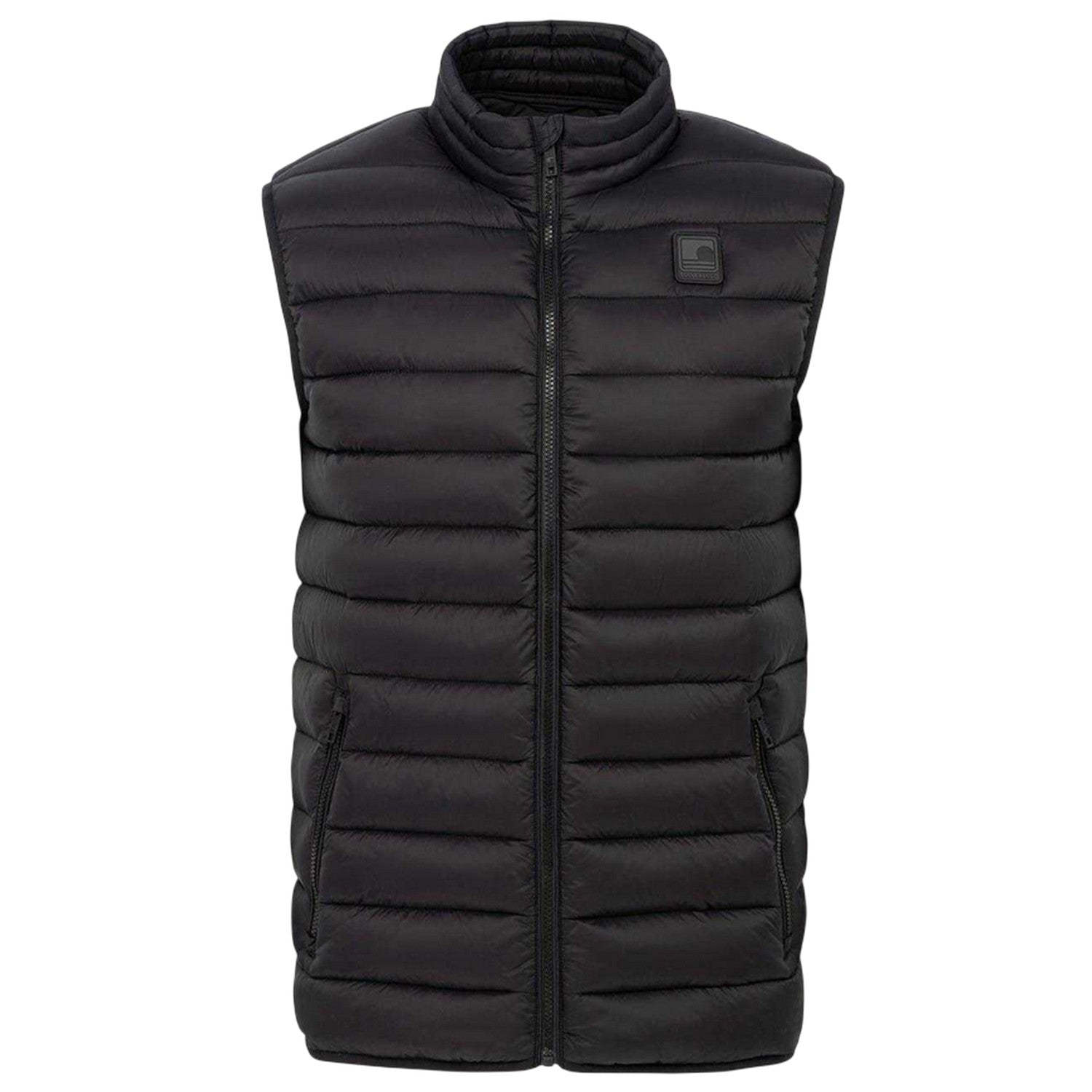 Black - Front - SoulCal Mens Micro Quilted Gilet