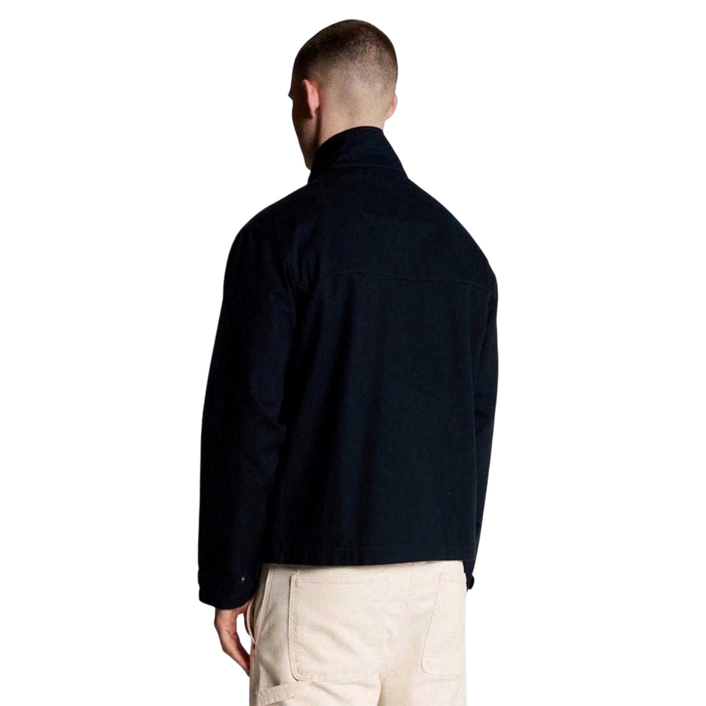 Blue - Back - Lyle & Scott Mens Twill High-Neck Jacket