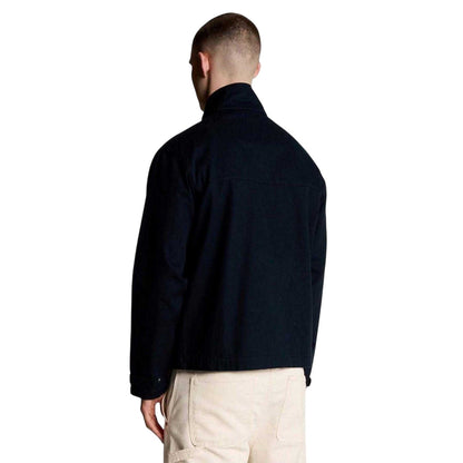 Blue - Back - Lyle & Scott Mens Twill High-Neck Jacket