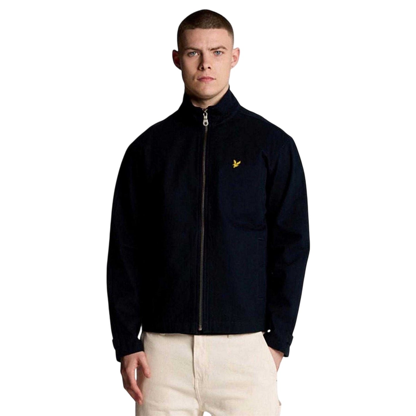 Blue - Lifestyle - Lyle & Scott Mens Twill High-Neck Jacket
