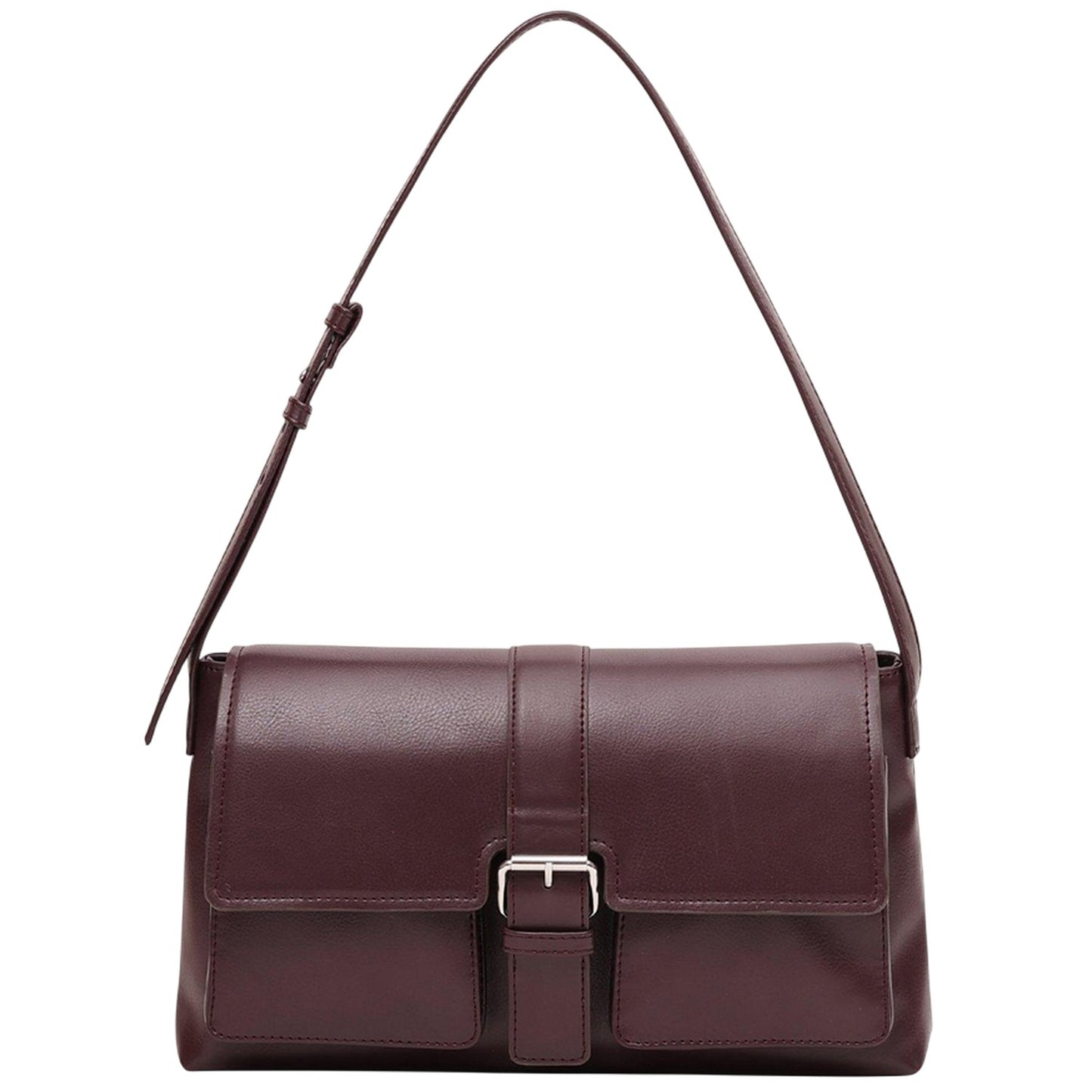 Bordeaux - Front - Firetrap Buckle Shoulder Bag