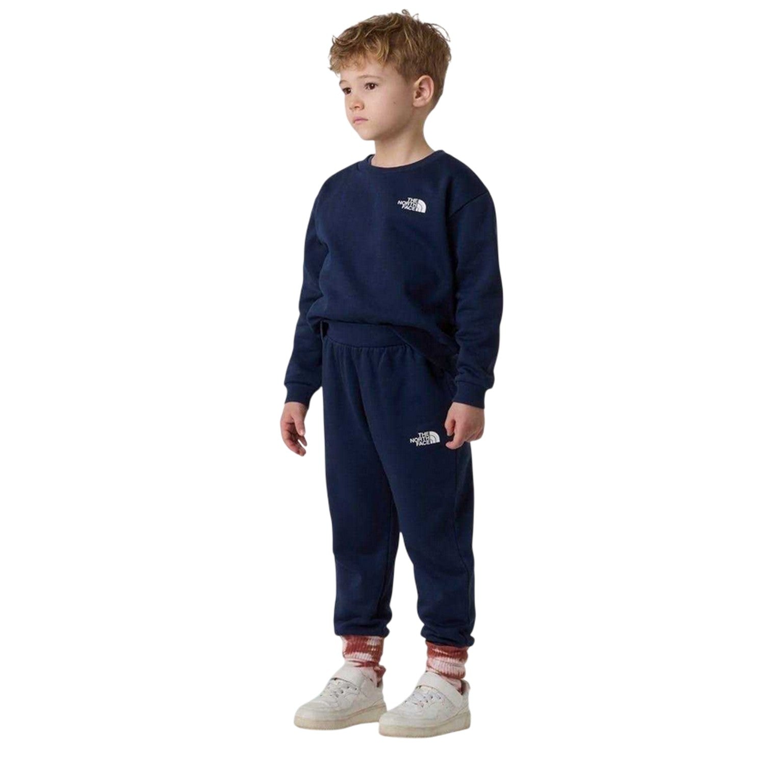 Navy - Pack Shot - The North Face Childrens-Kids Simple Dome Fleece Tracksuit Set