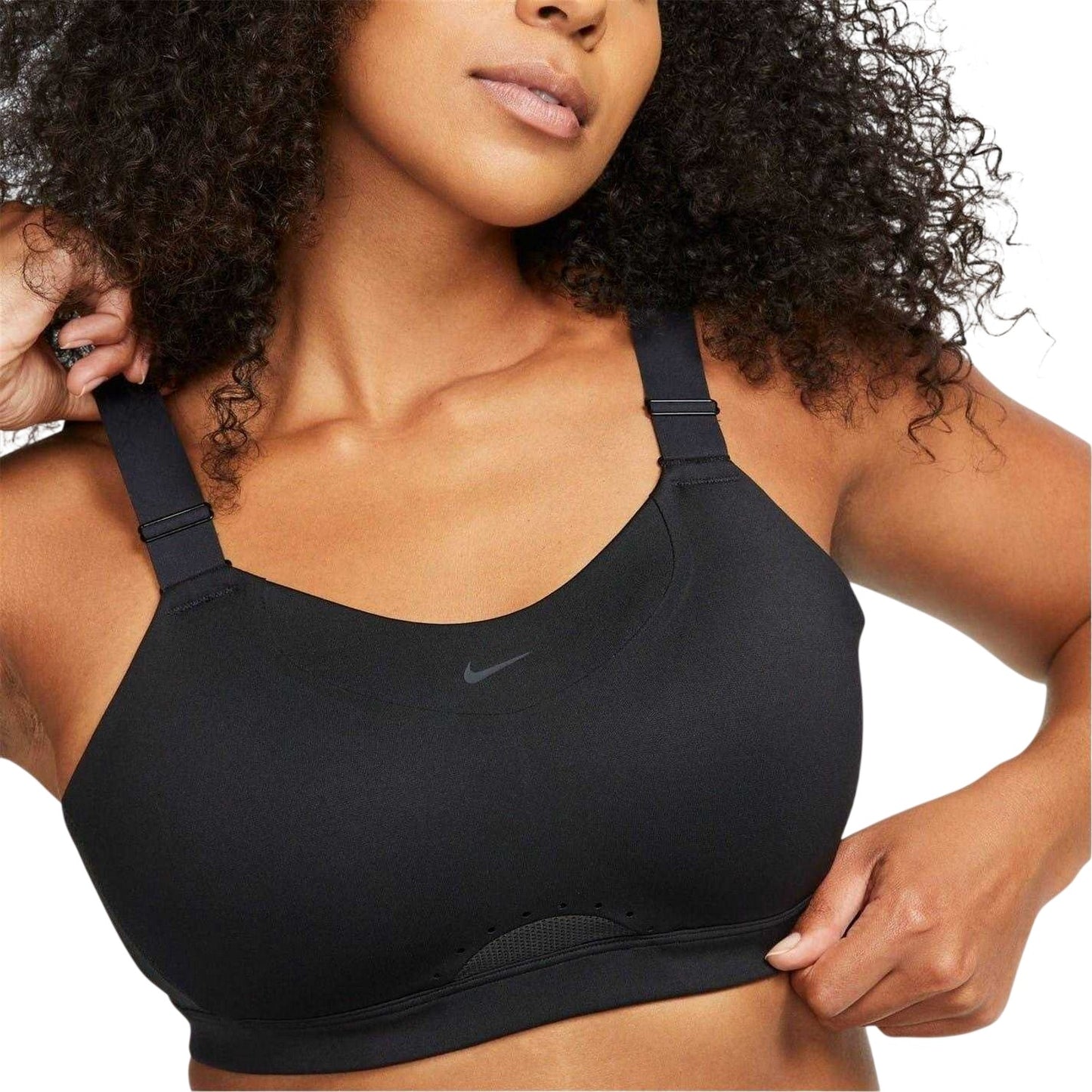 Black - Side - Nike Womens-Ladies Pro Alpha Sports Bra
