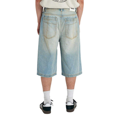Light Blue - Back - The Ragged Priest Mens Rag Anchor Denim Shorts