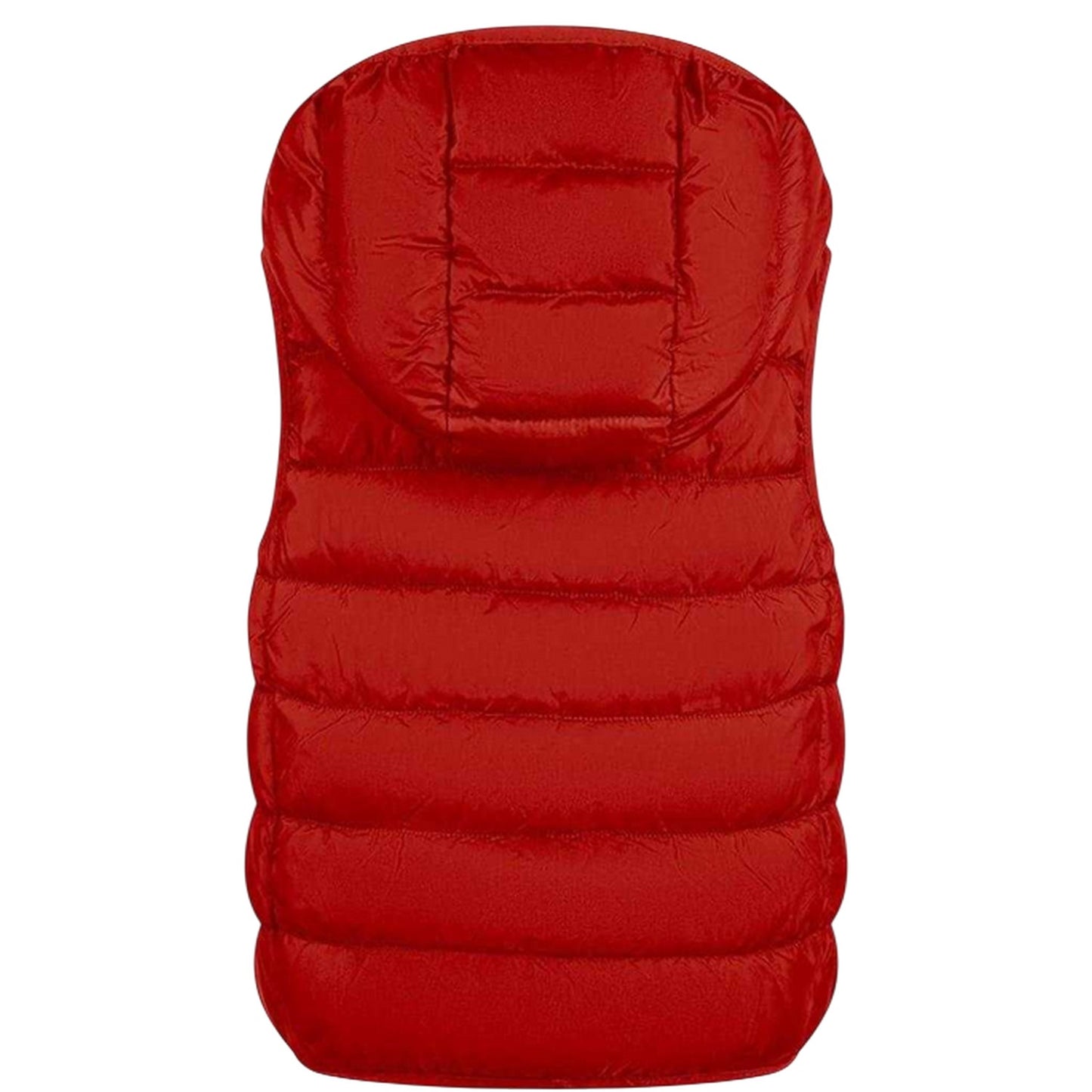 Red - Back - Minoti Childrens-Kids Quilted Hooded Gilet