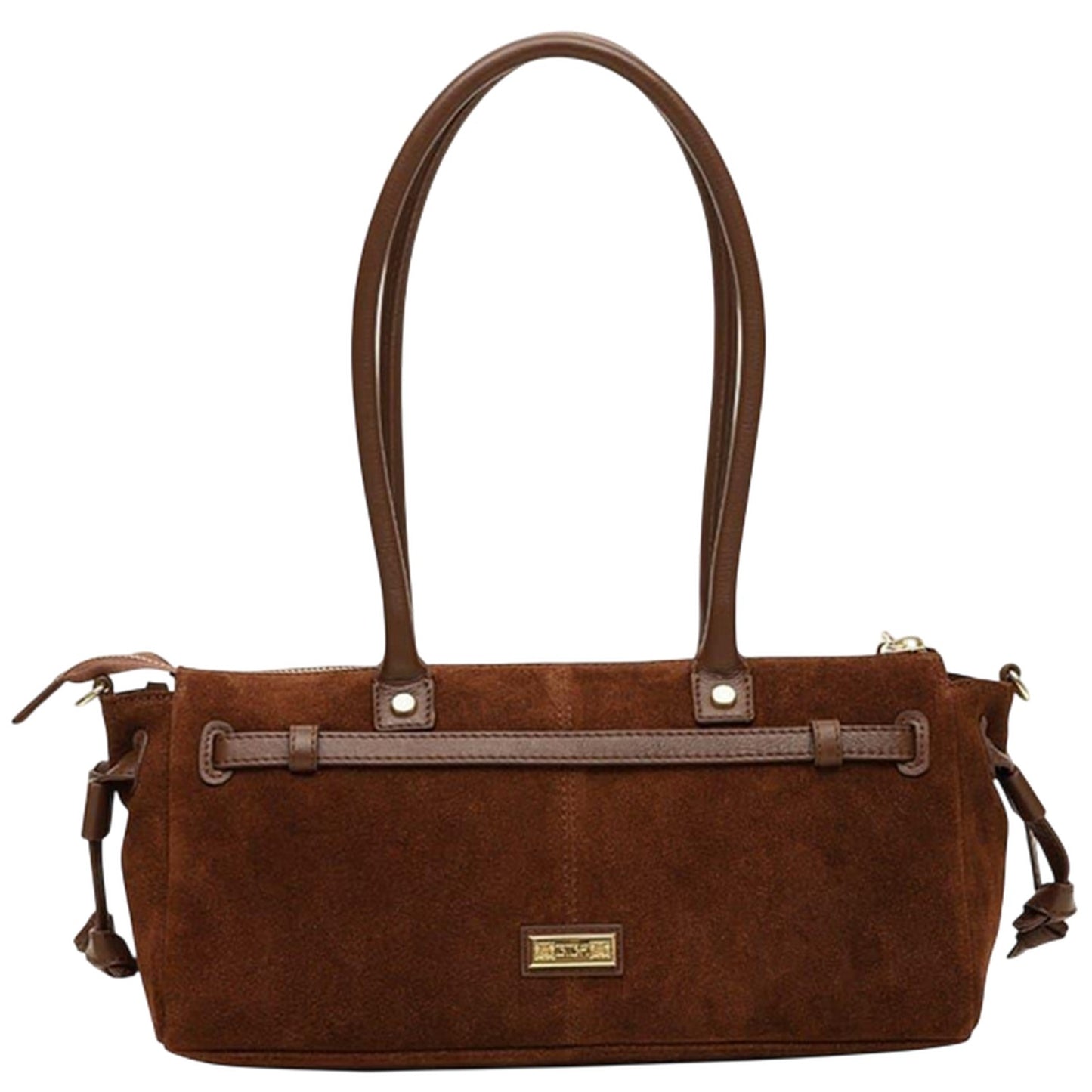 Chocolate - Back - Biba Baguette Leather Shoulder Bag