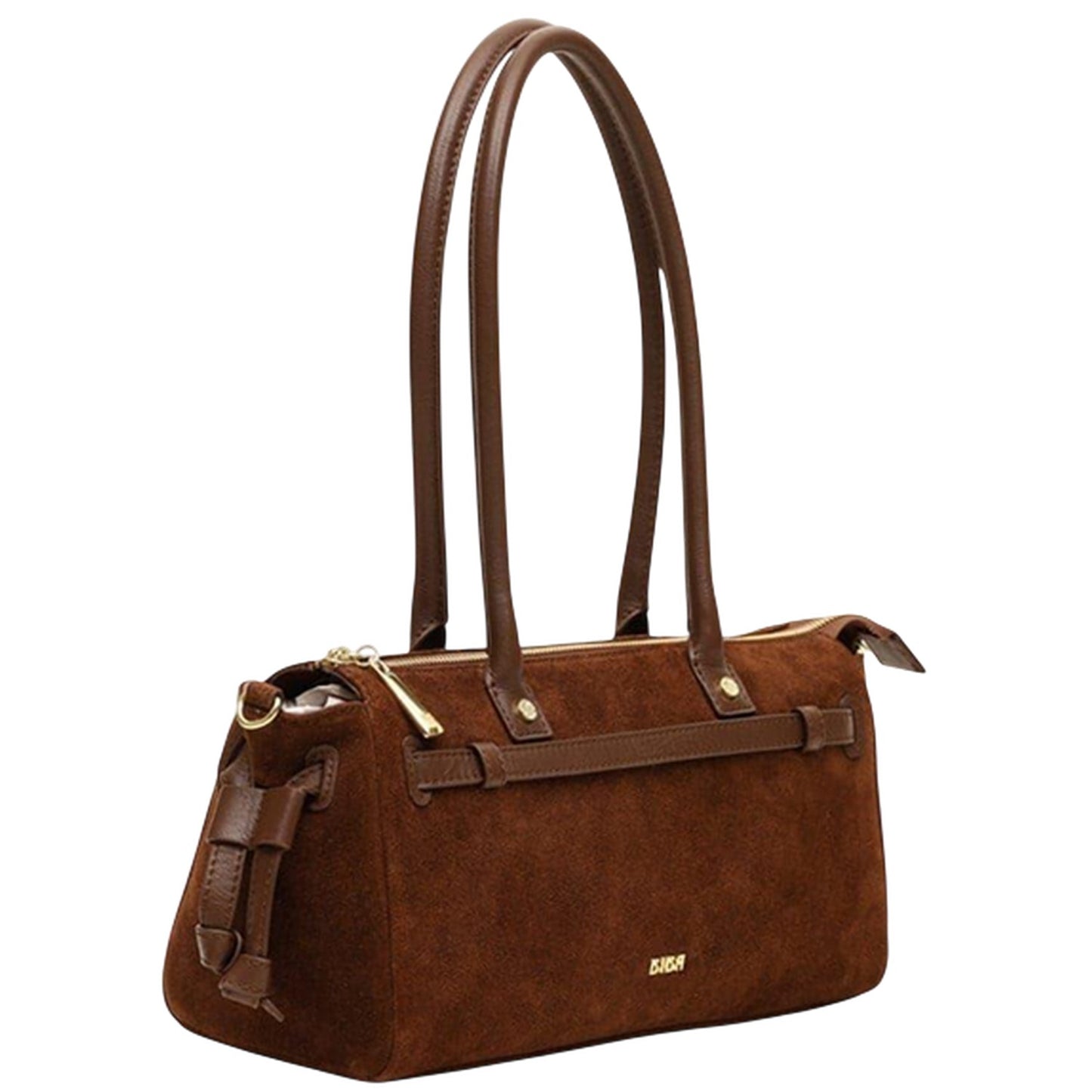 Chocolate - Side - Biba Baguette Leather Shoulder Bag