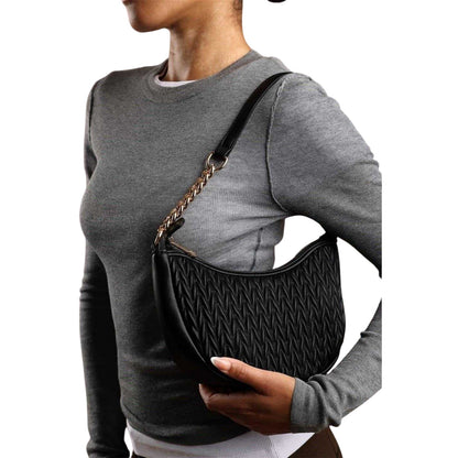 Black - Back - Where´s That From Crescent Shaped Shoulder Bag