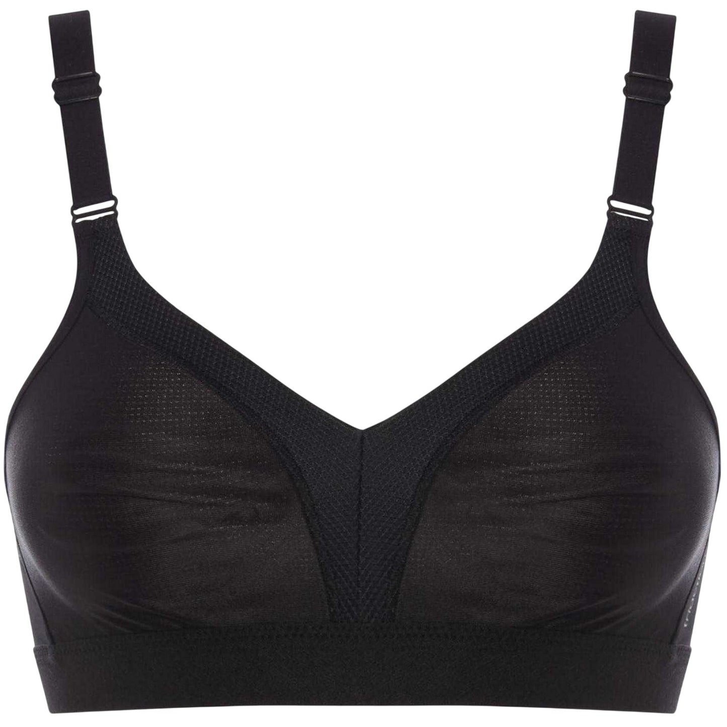 Black - Front - Triumph Womens-Ladies Wellness Plain Bra