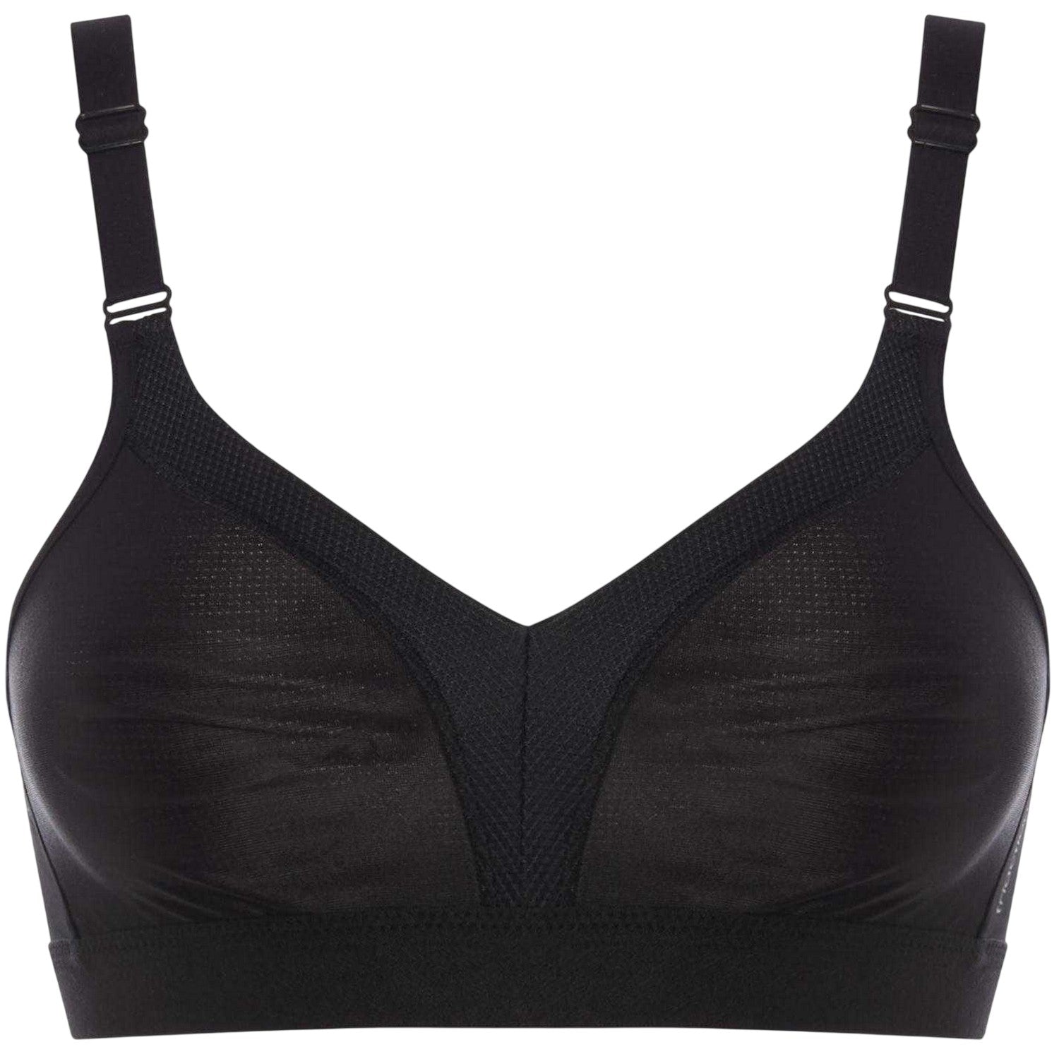 Black - Front - Triumph Womens-Ladies Wellness Plain Bra