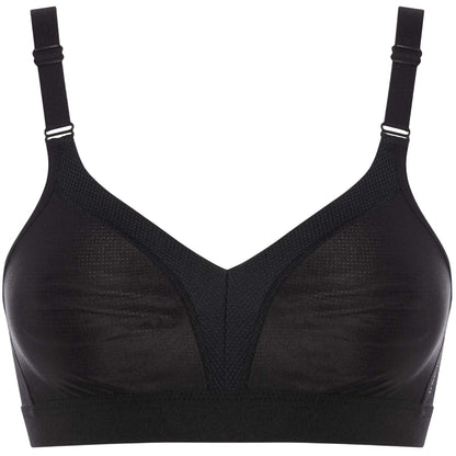 Black - Front - Triumph Womens-Ladies Wellness Plain Bra