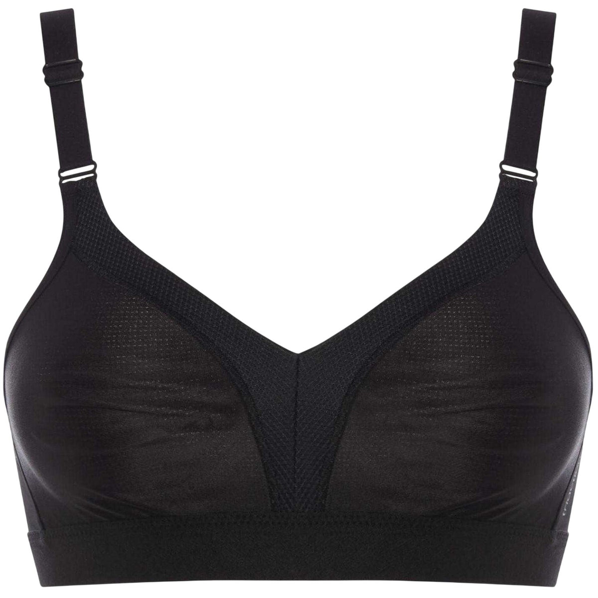 Black - Front - Triumph Womens-Ladies Wellness Plain Bra