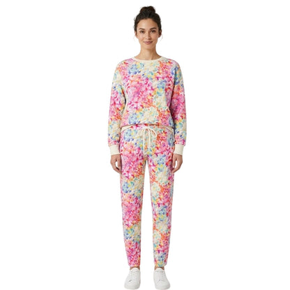 Multicoloured - Lifestyle - PJ Salvage Womens-Ladies Watercolour Jogging Bottoms