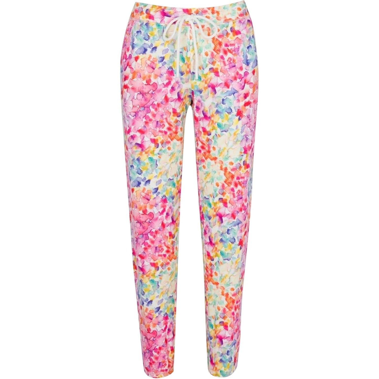 Multicoloured - Front - PJ Salvage Womens-Ladies Watercolour Jogging Bottoms
