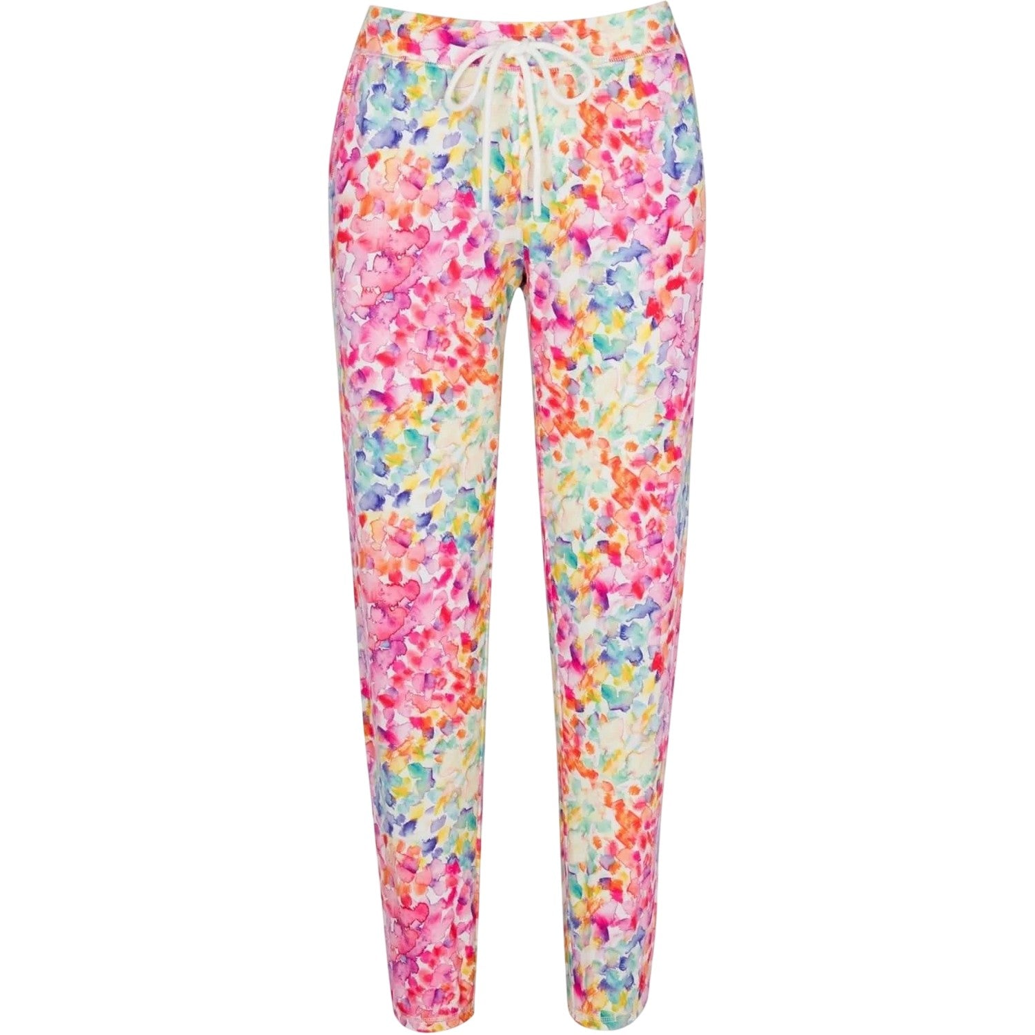 Multicoloured - Front - PJ Salvage Womens-Ladies Watercolour Jogging Bottoms