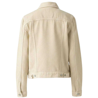 Beige - Back - Levis Womens-Ladies Denim Trucker Jacket